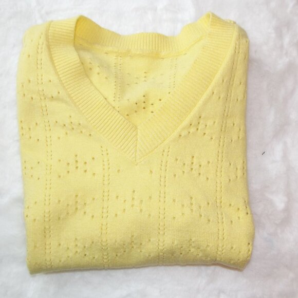 EUC Bright Yellow cut out sweater - Picture 1 of 3